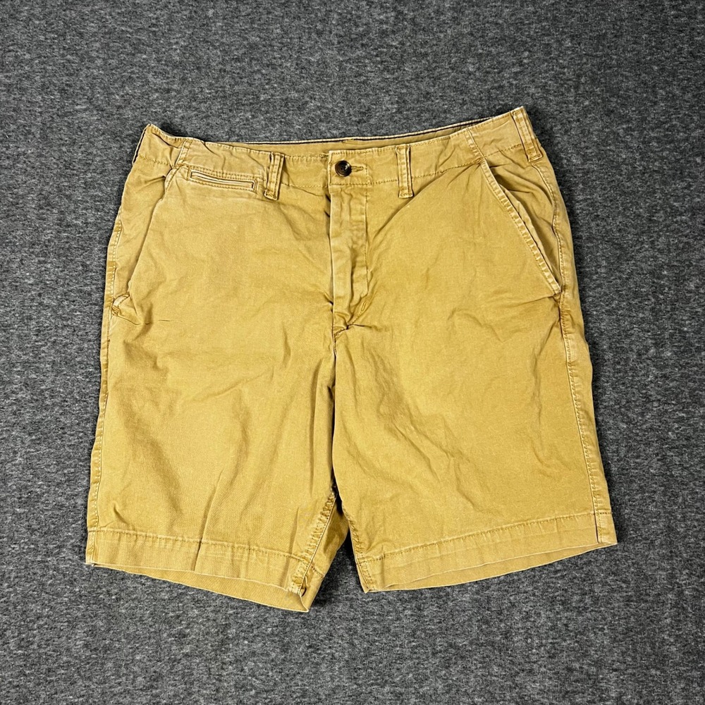 Y2K American Eagle Classic Next Level Flex Chino Shorts Men's 34x9 Beige Preppy